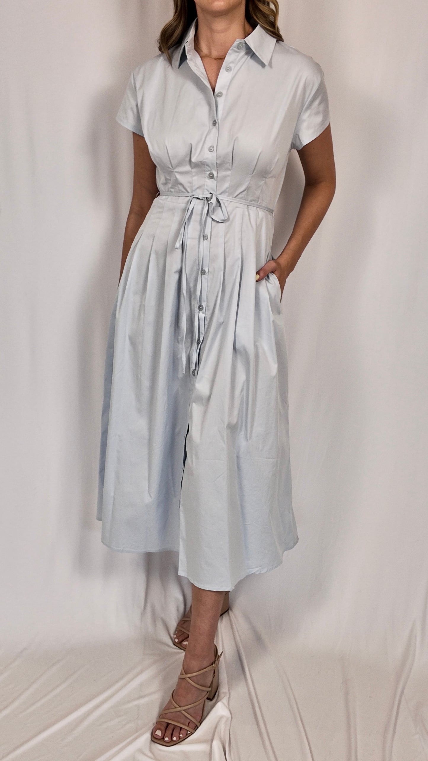 Blue Shirt Dress