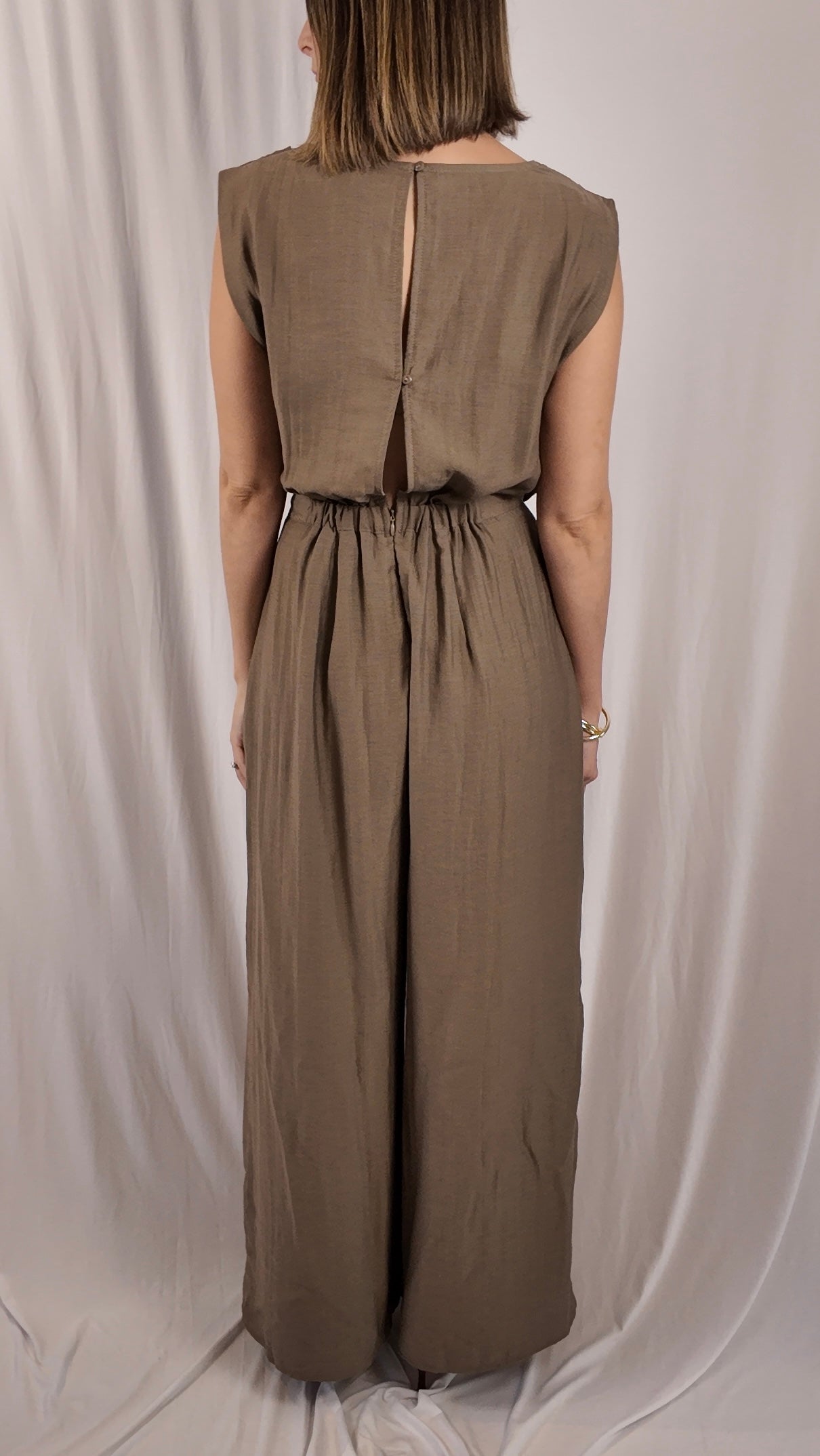 Slub Sleeveless Jumpsuit