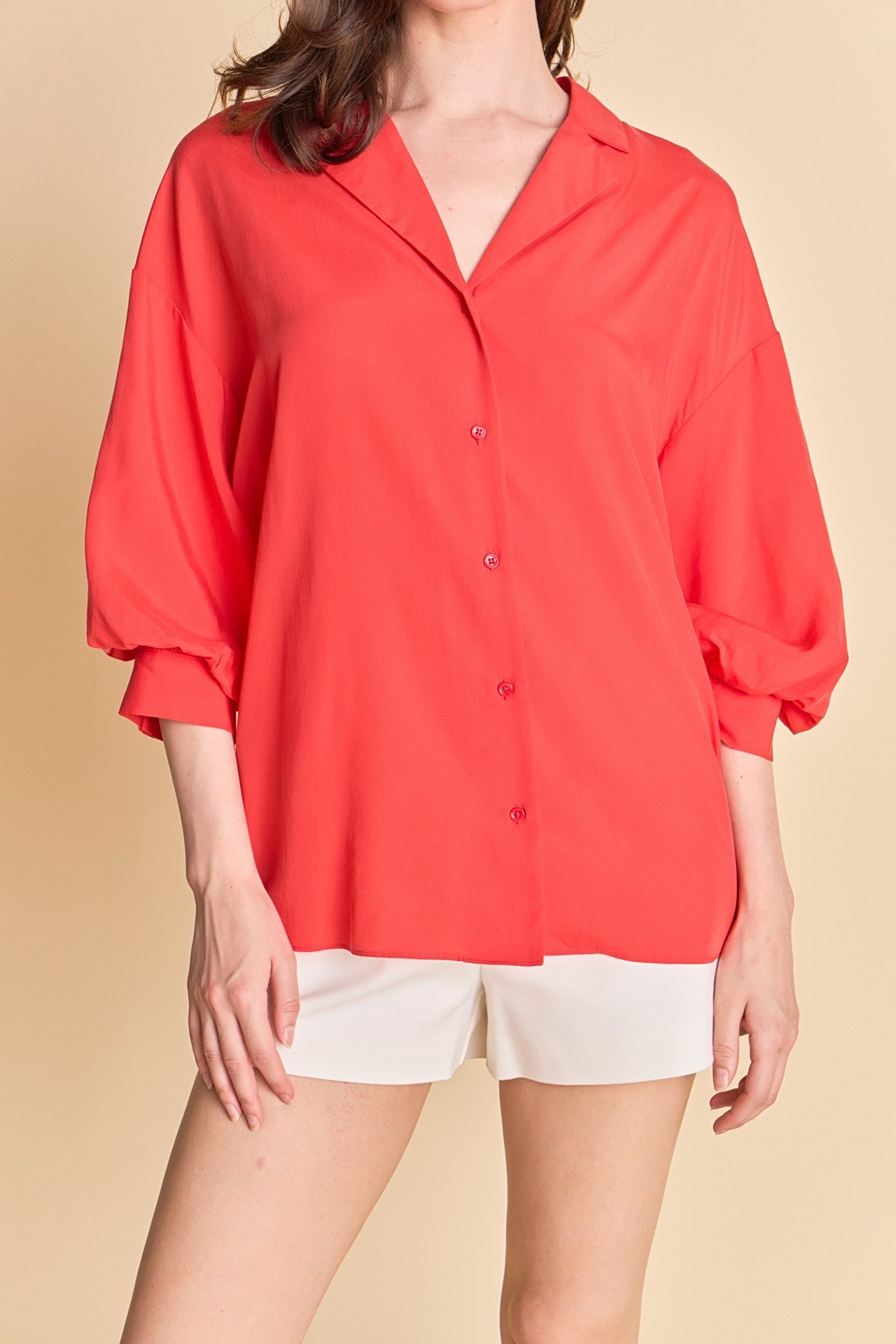 Red Collared Blouse