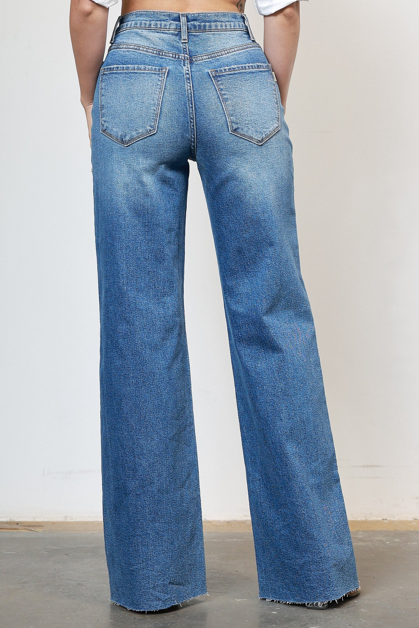 Criss Cross High Waisted Jeans