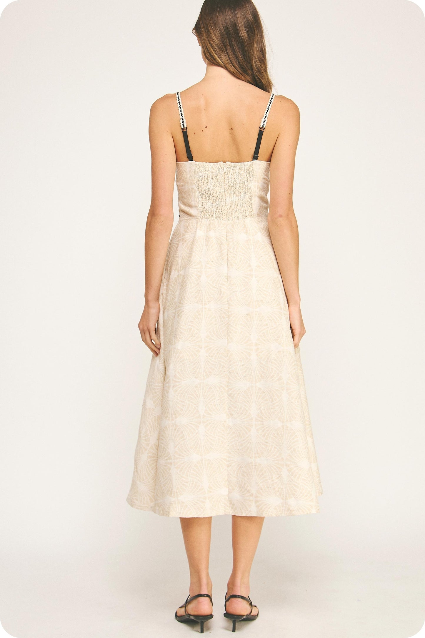 Braid Trim Midi Dress