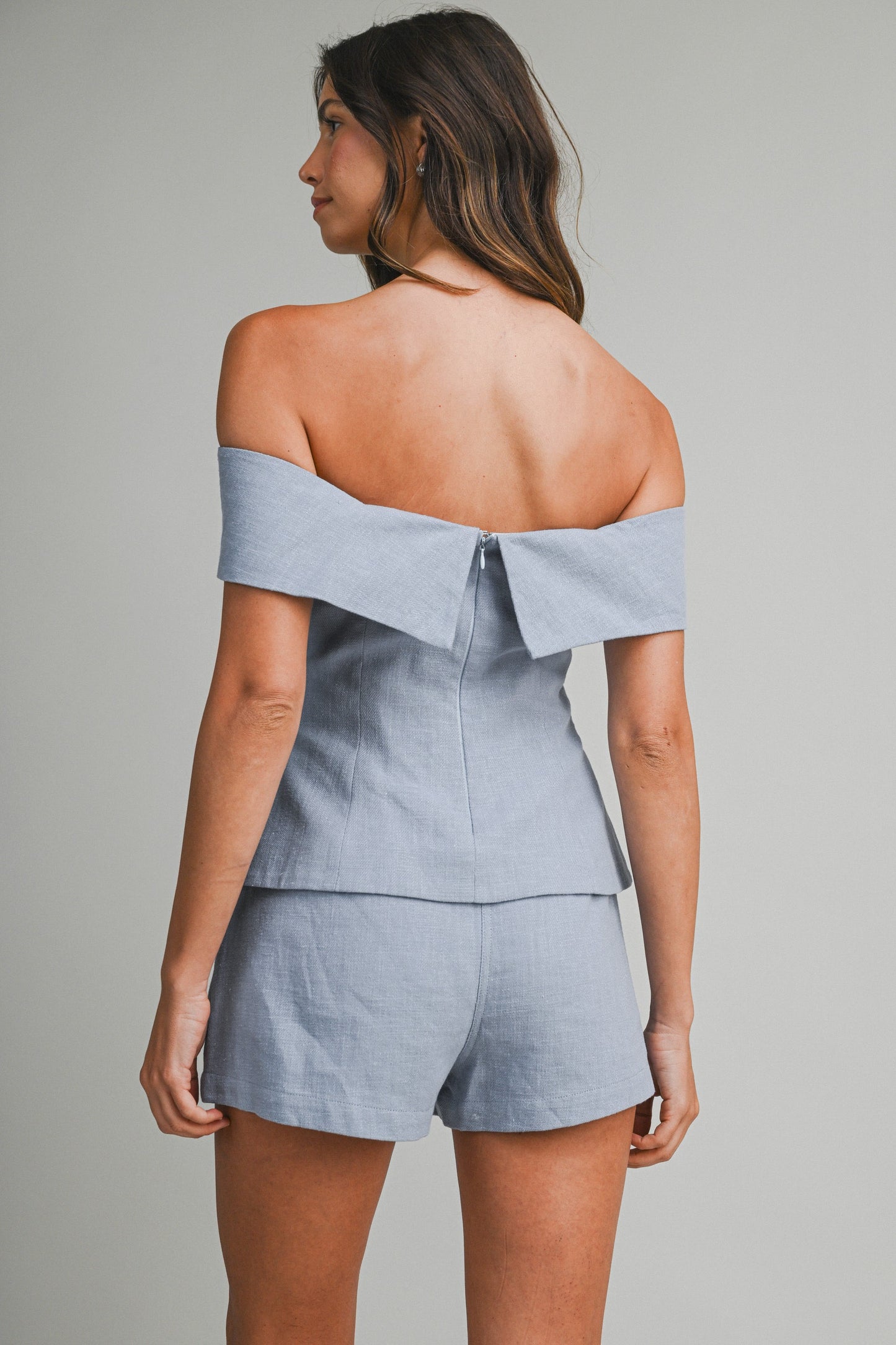 Linen Off Shoulder Set