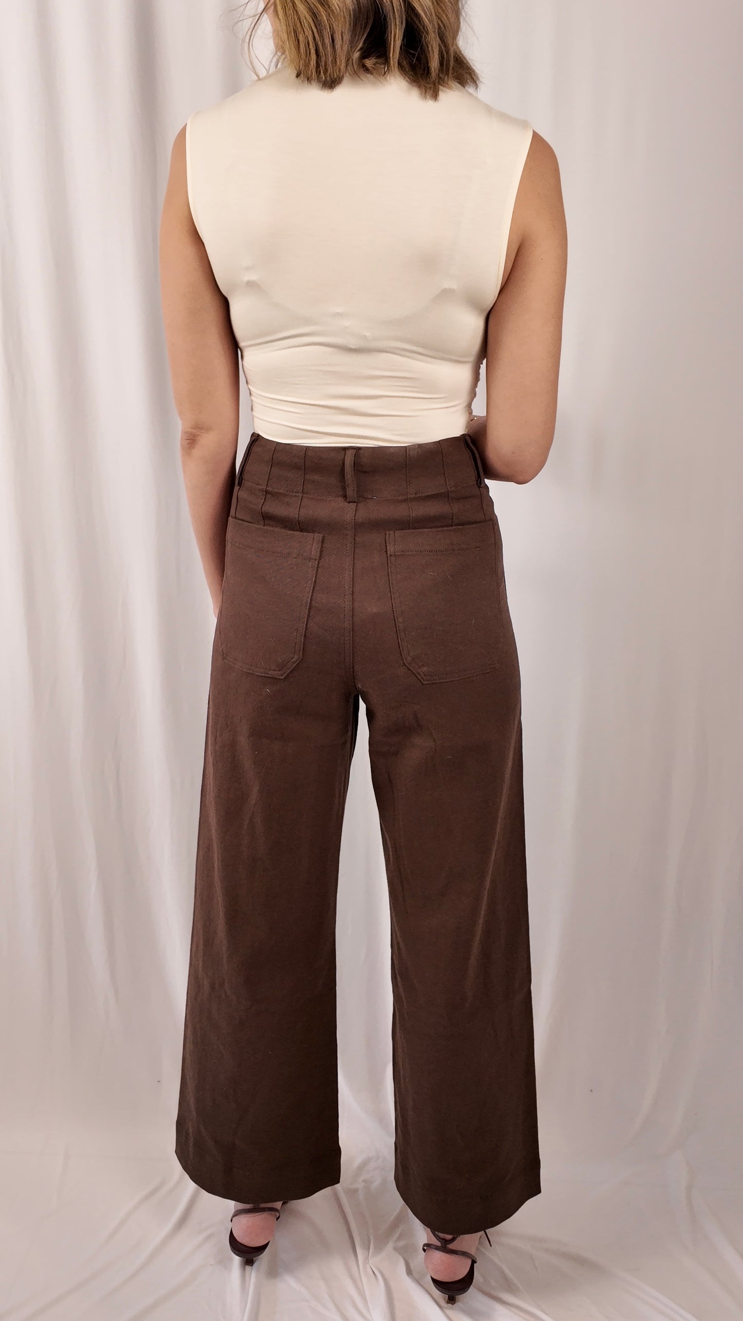 Brown Wide Leg Pants