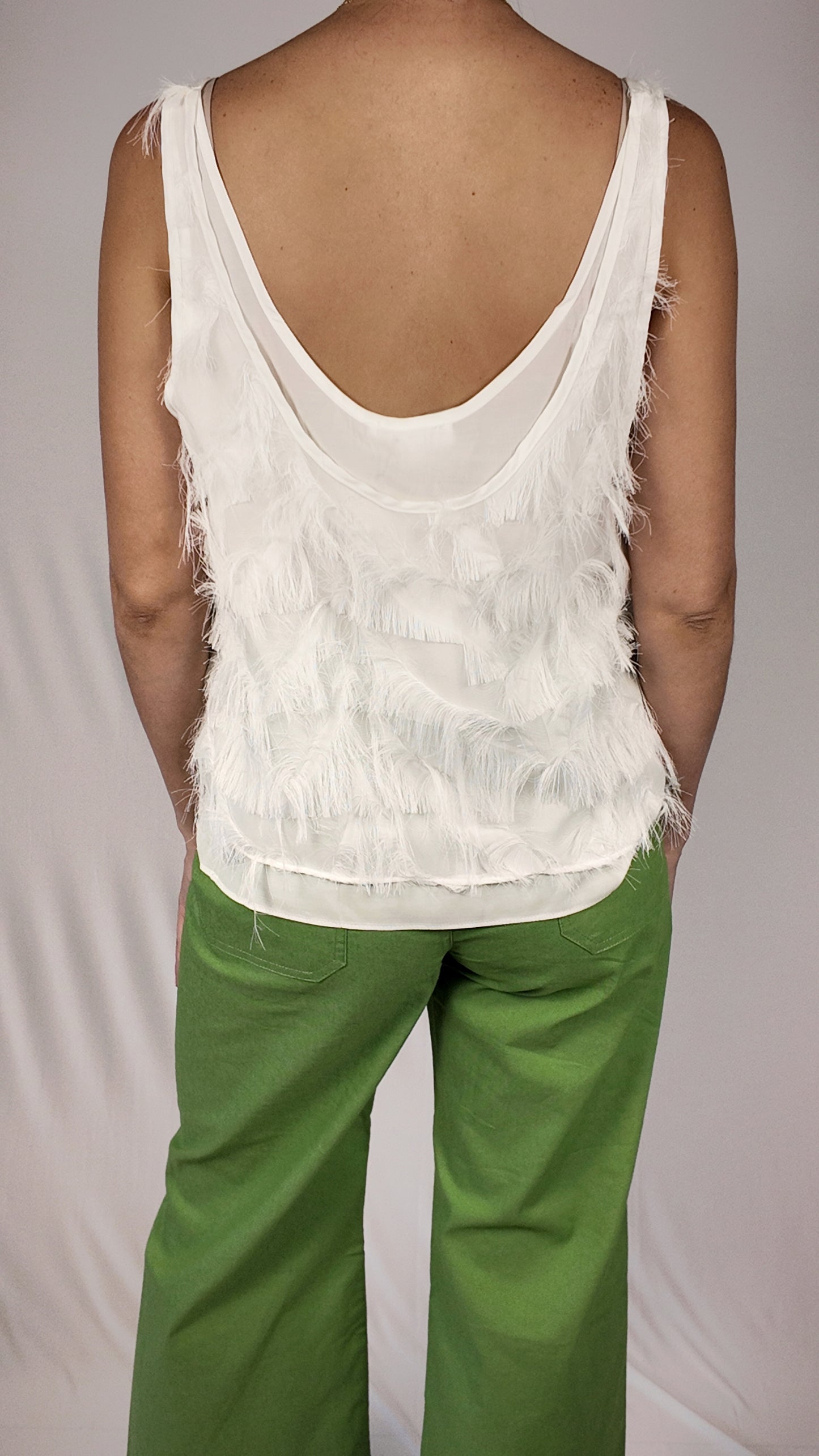 Fringe Double Layer Tank Top