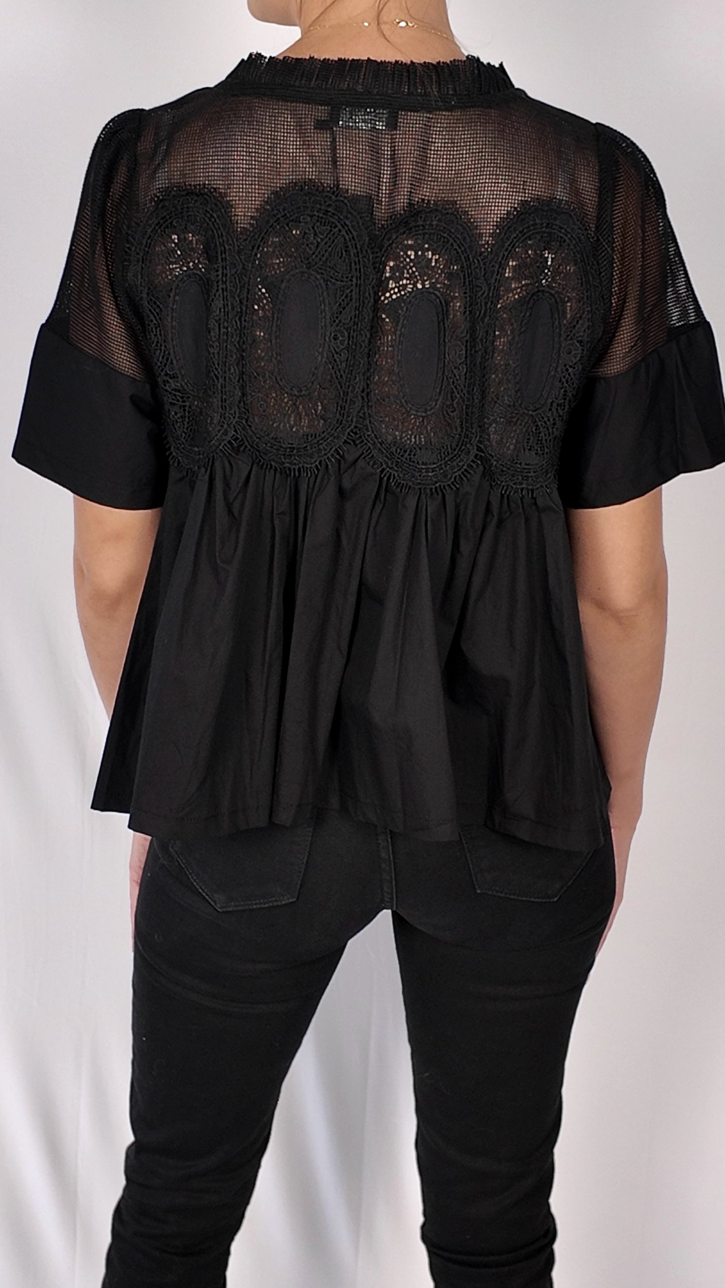 Black Mesh Top