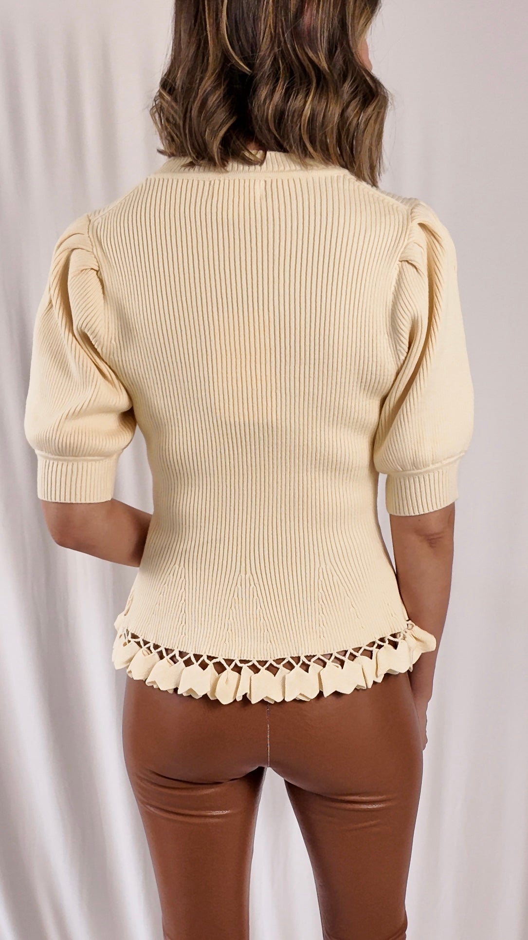 Ruffle Trim Sweater
