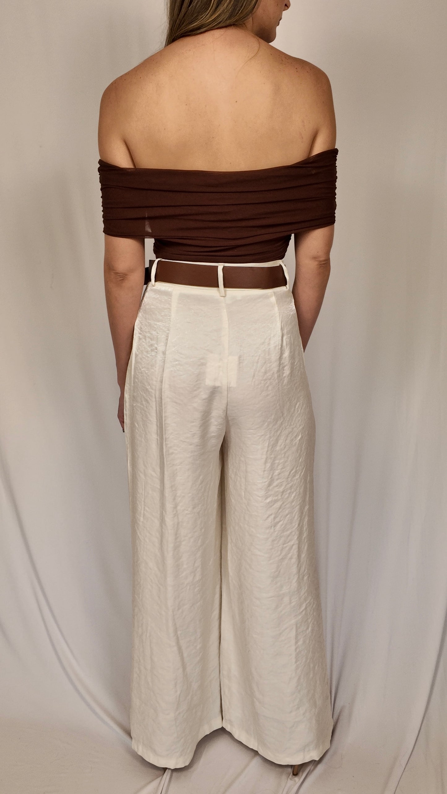 Satin Belted Pants