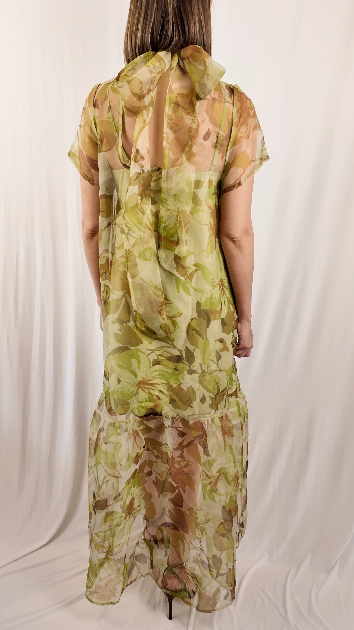 Floral Organza Maxi Dress