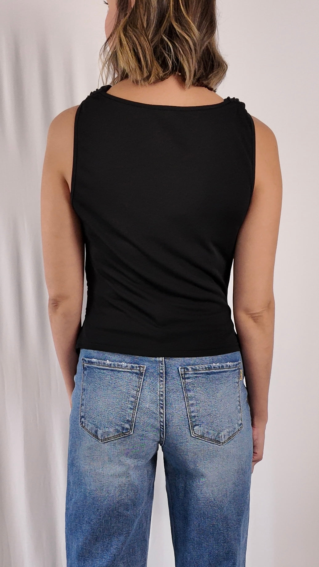 Gold Accent Draped Top