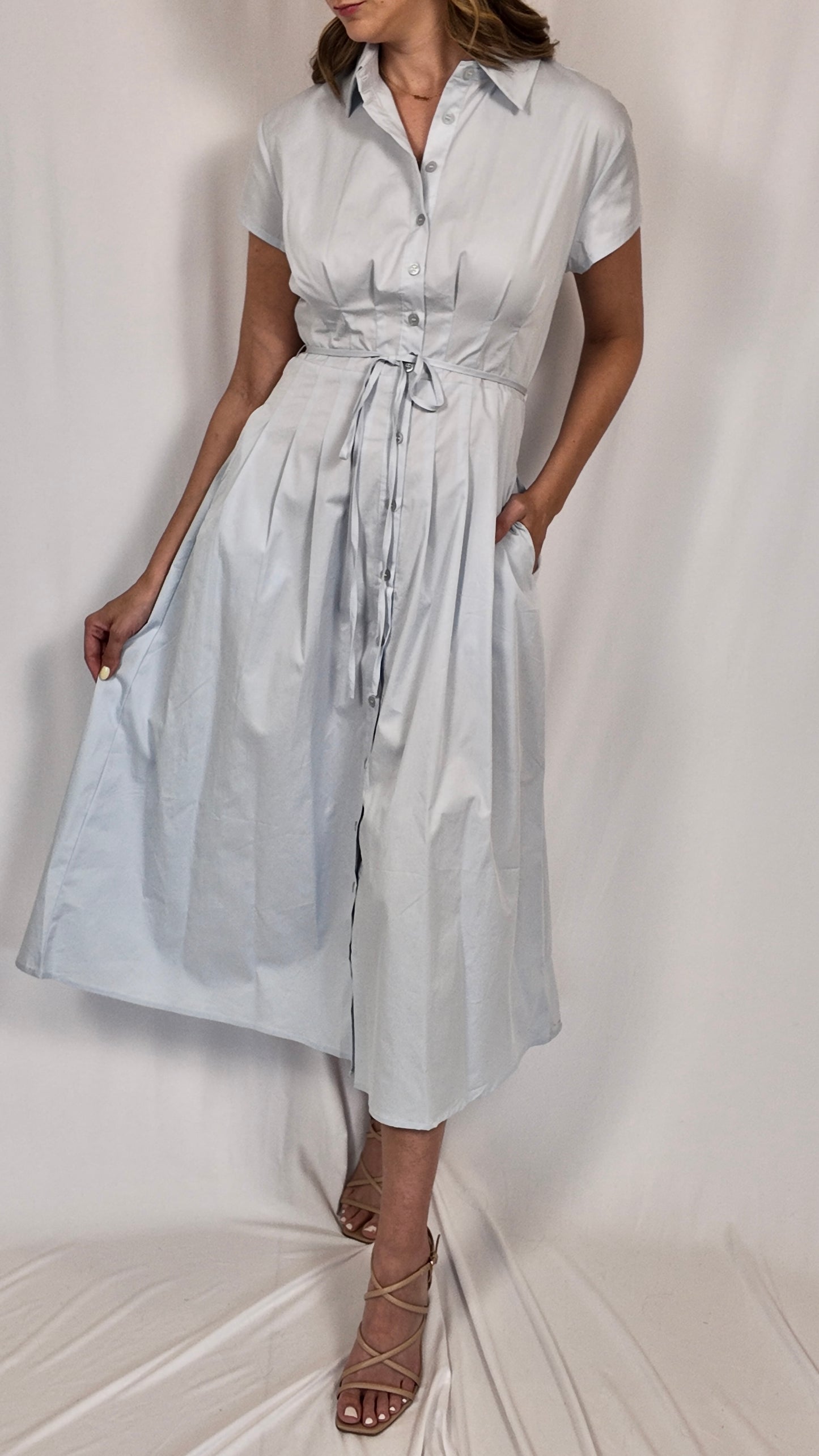 Blue Shirt Dress