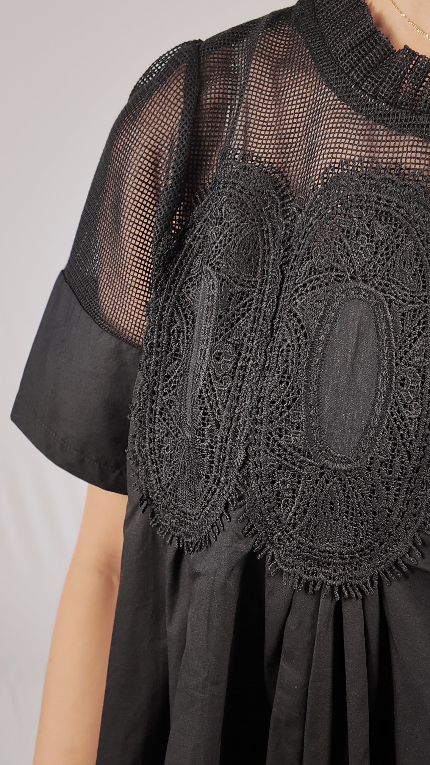 Black Mesh Top