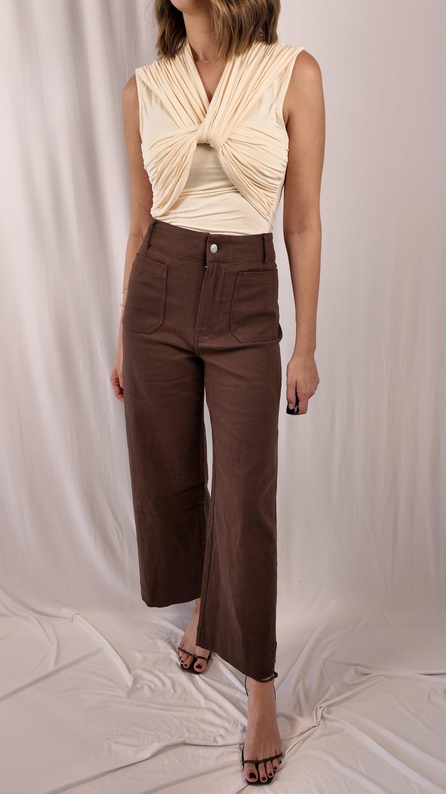 Brown Wide Leg Pants