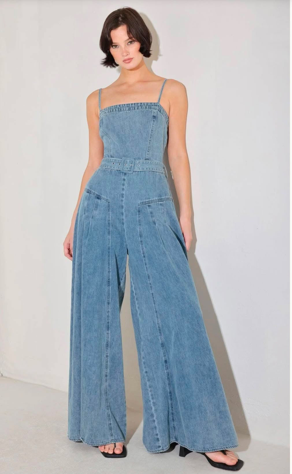 Washed Denim Jumpsuit