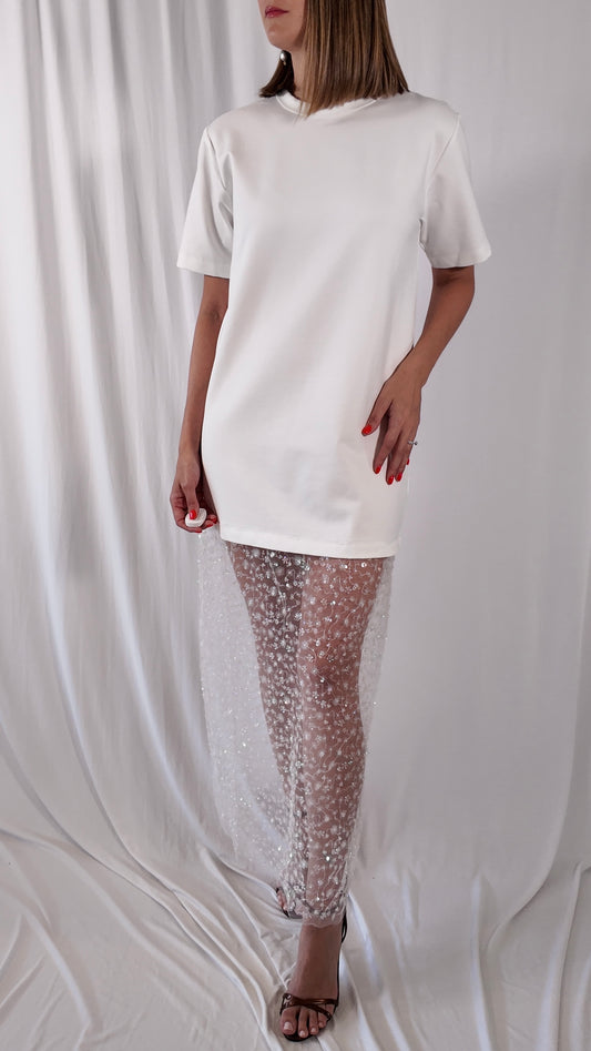 T-Shirt Lace Midi Dress