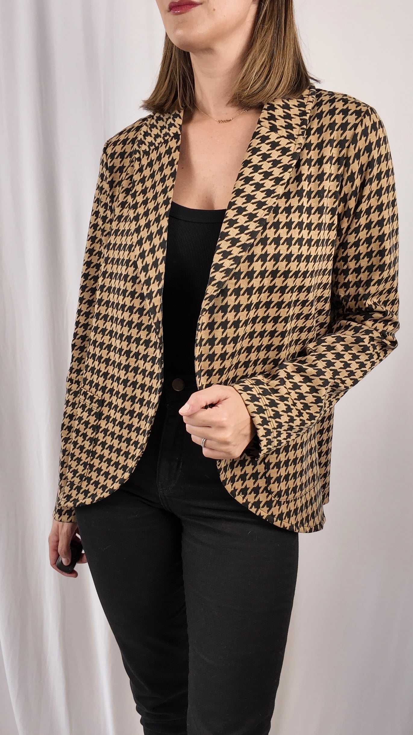 Houndstooth Blazer Jacket