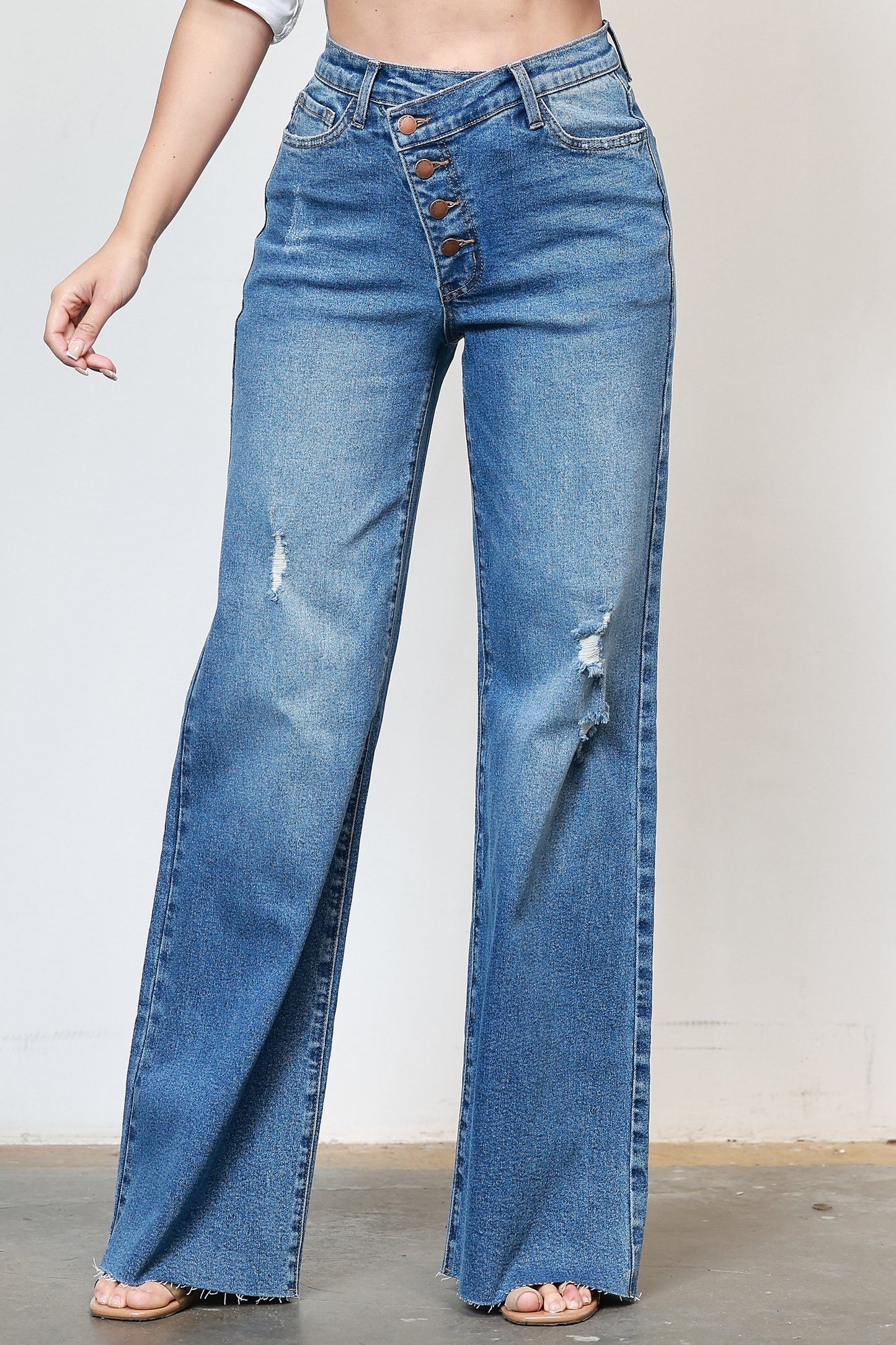 Criss Cross High Waisted Jeans