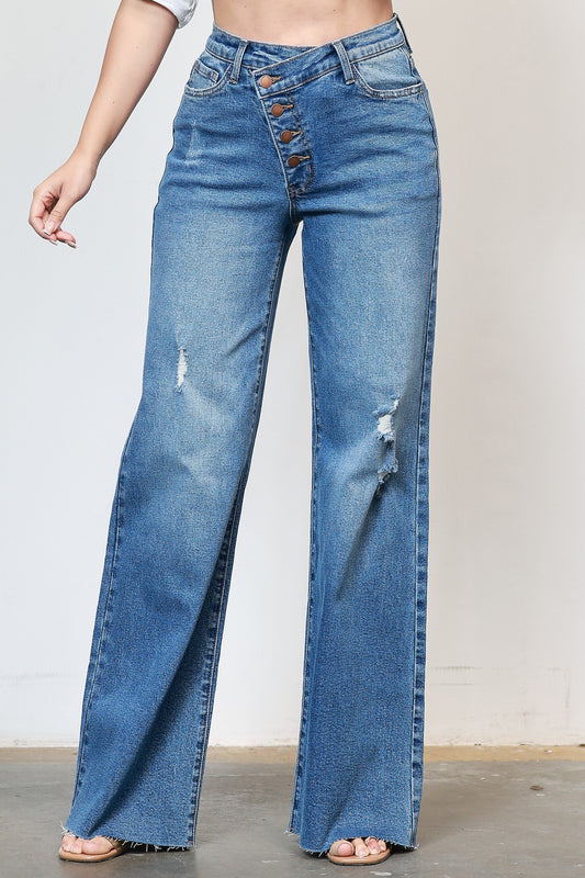 Criss Cross High Waisted Jeans
