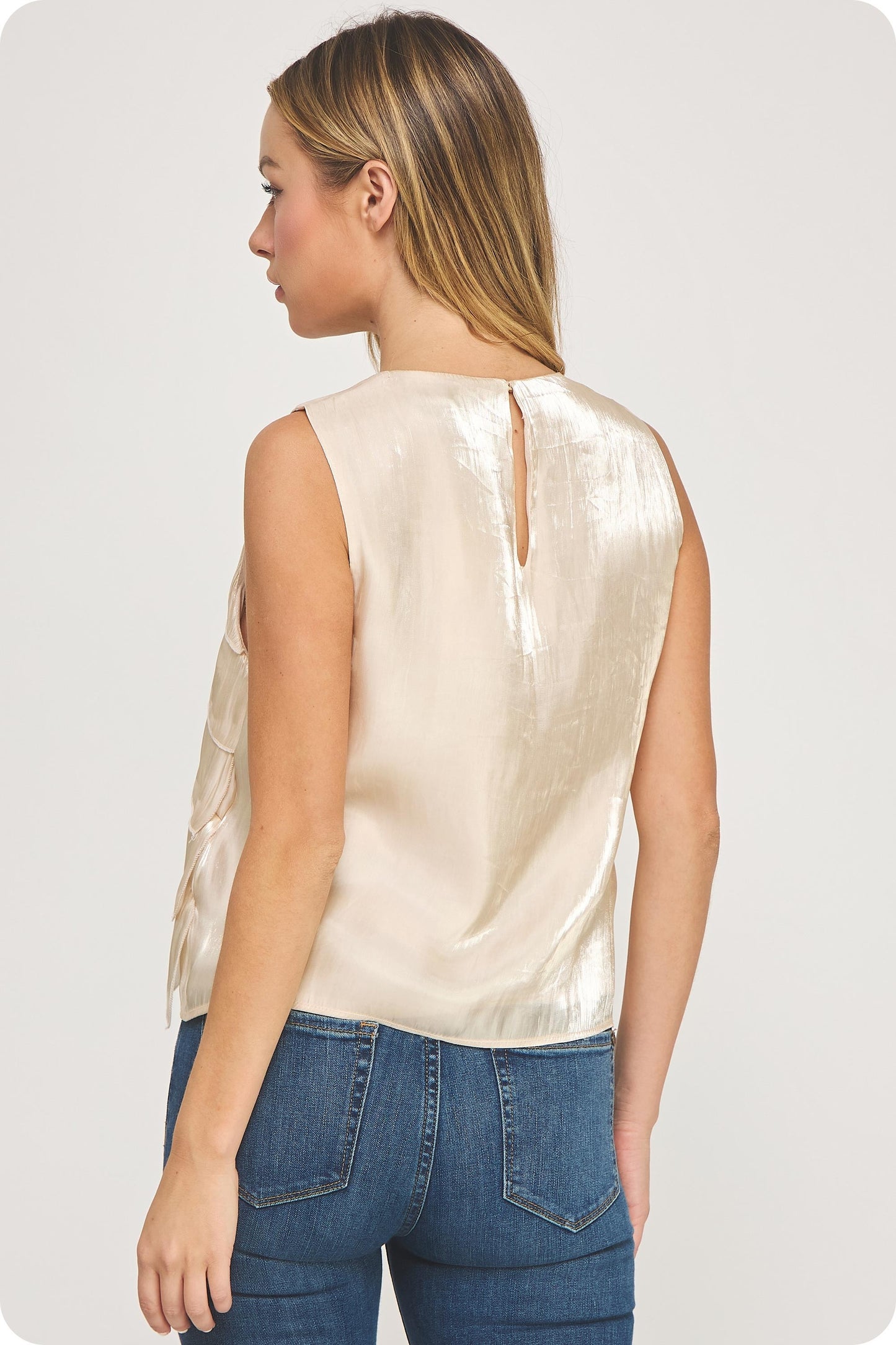 Tiered Satin Top