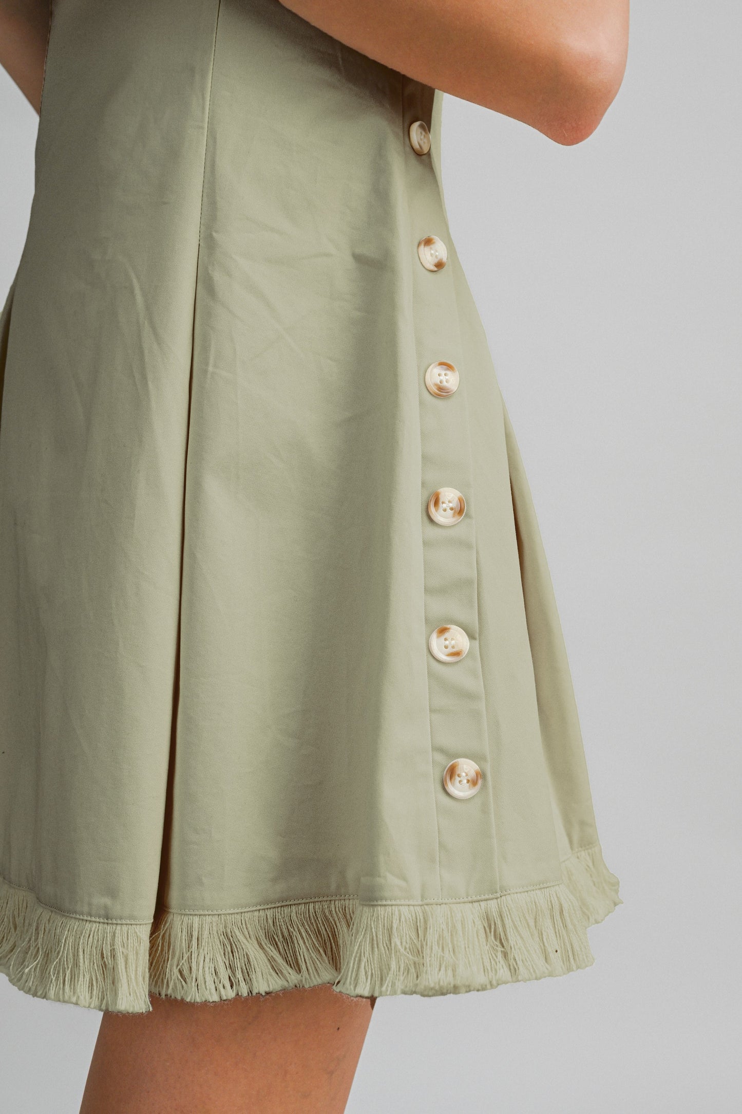 Button-detail Mini Dress