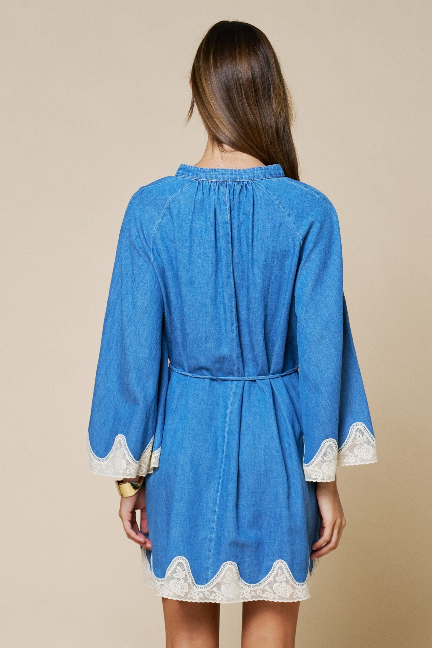 Boho Lace Trim Dress