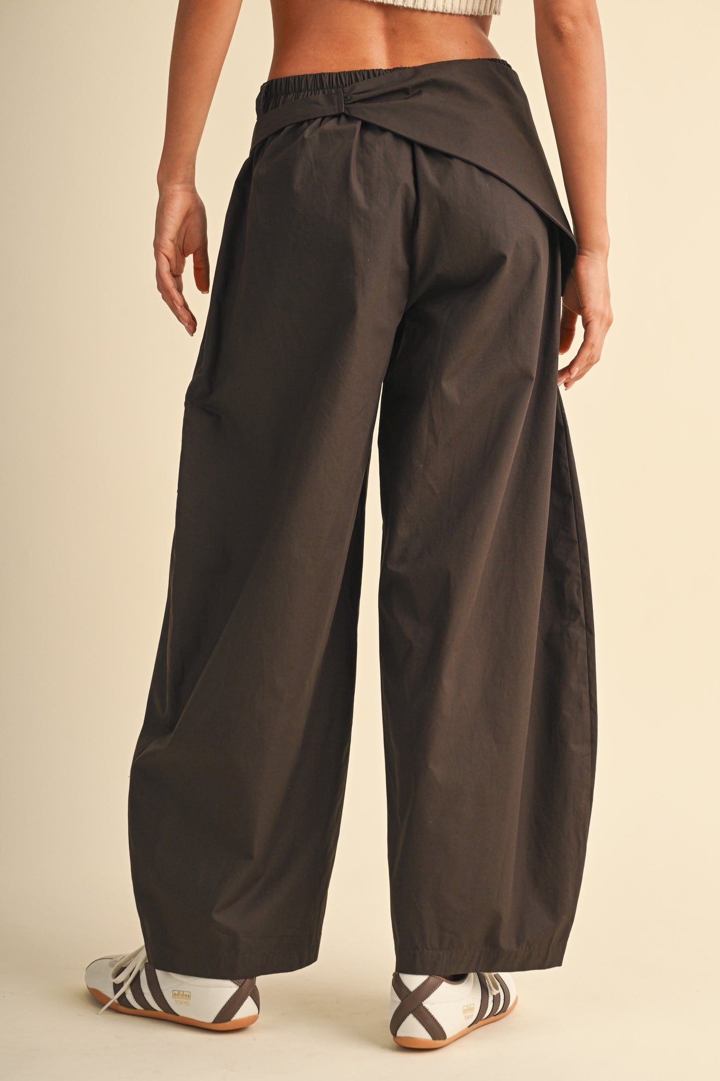 Chocolate Sarrong Barrel Pants