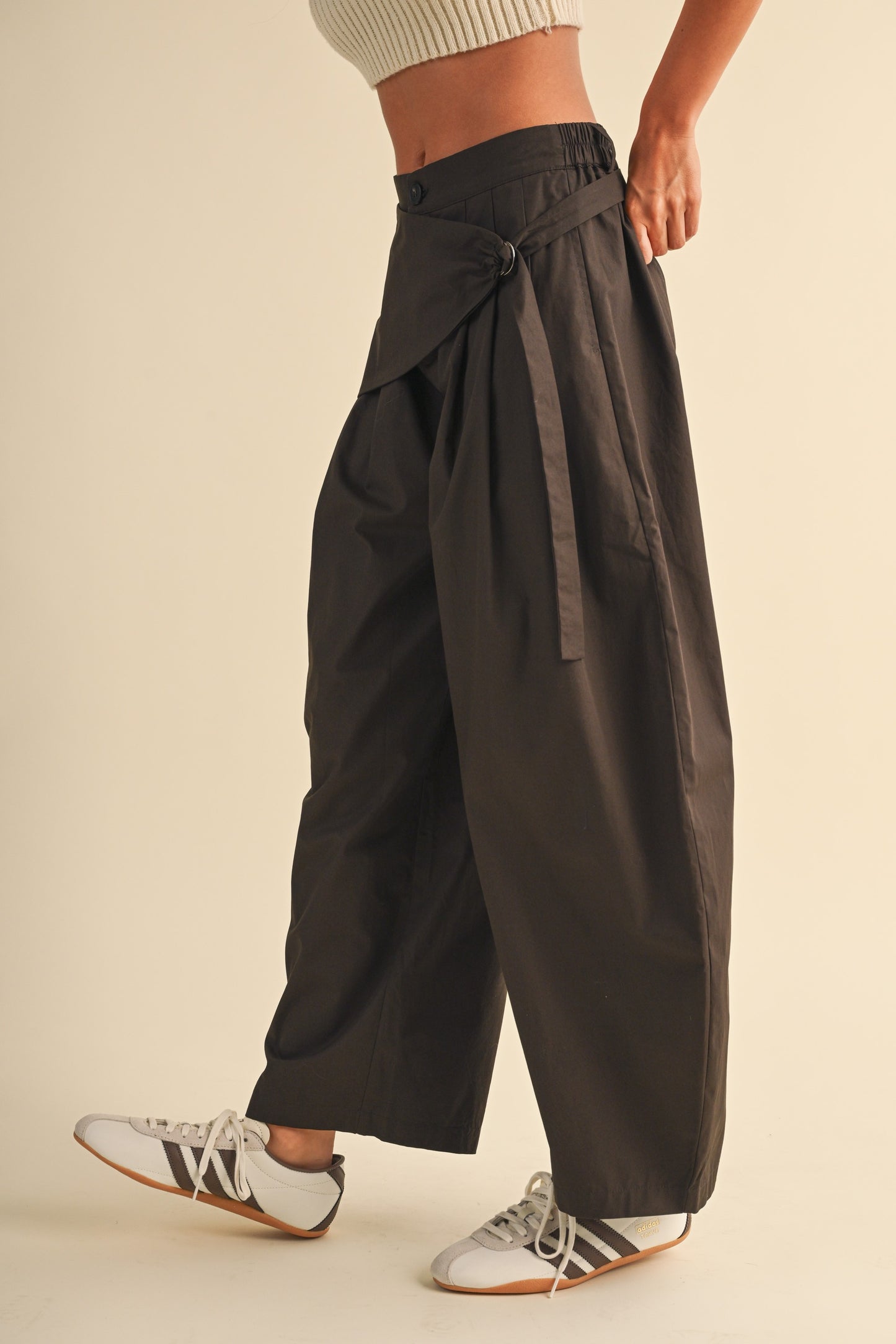 Chocolate Sarrong Barrel Pants