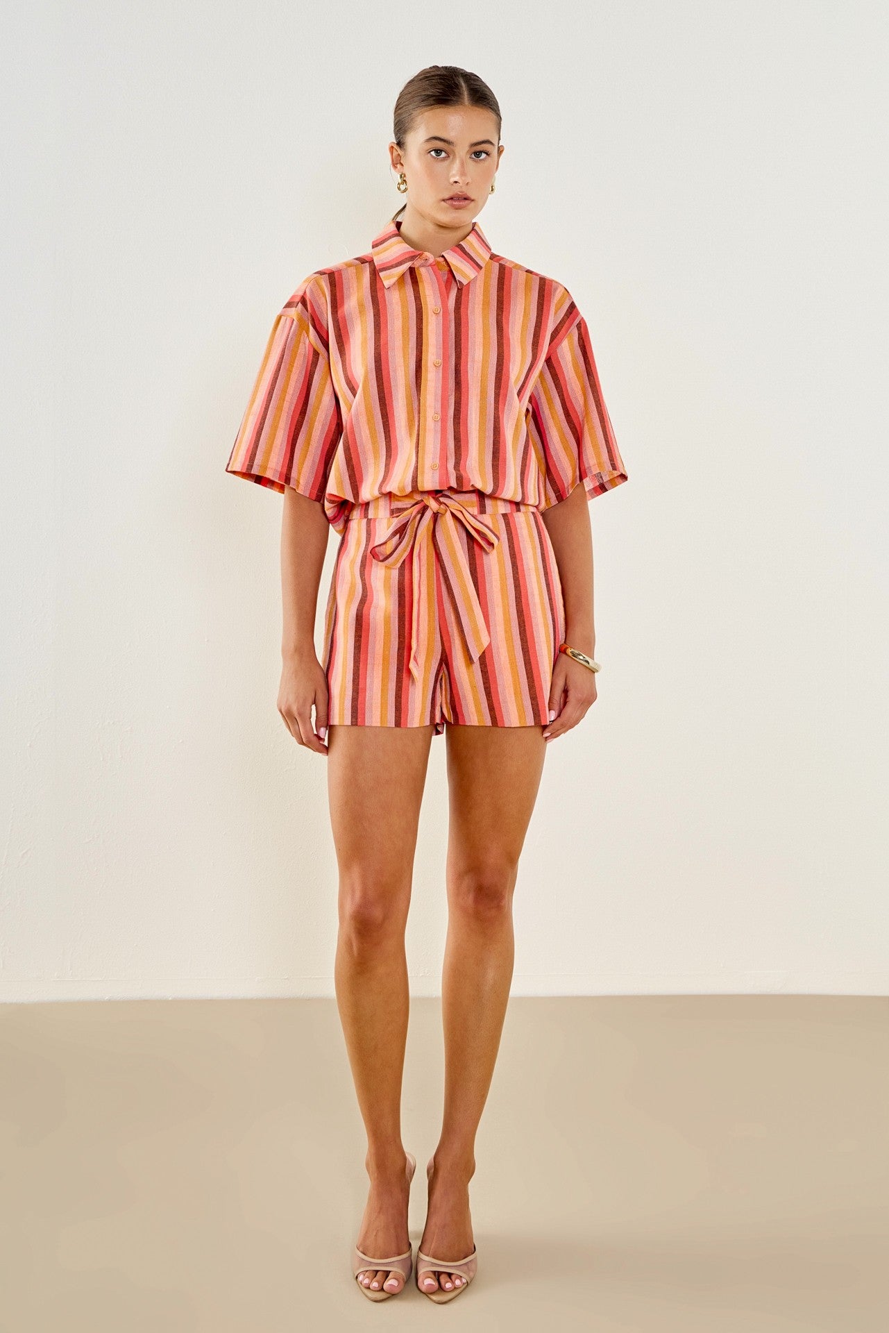 Striped Short Set