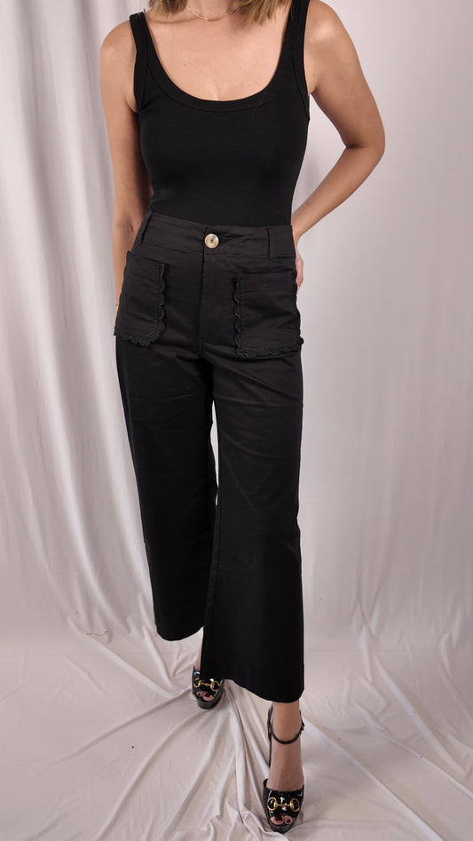 Scalloped Pocket Pants