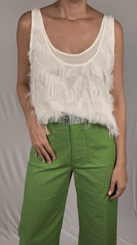 Fringe Double Layer Tank Top