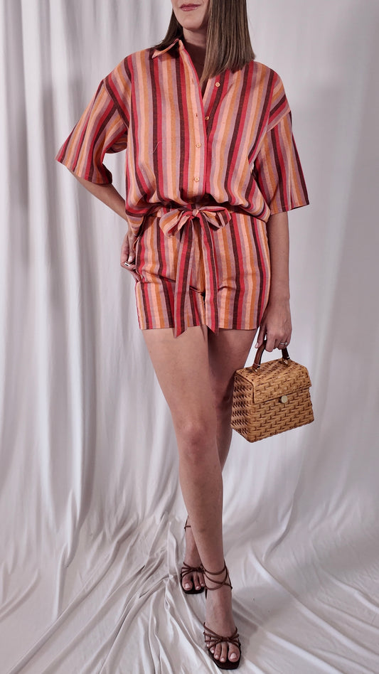 Striped Short Set