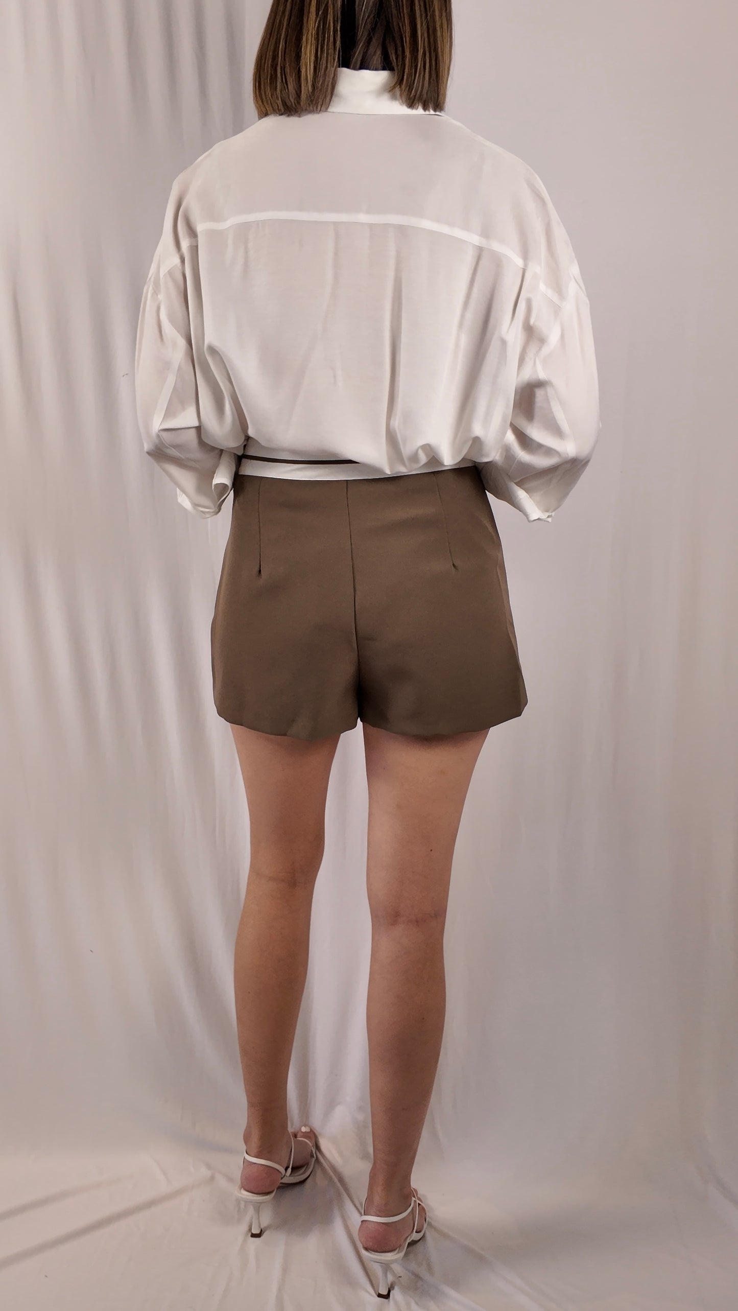 Contrast Waistband Skort