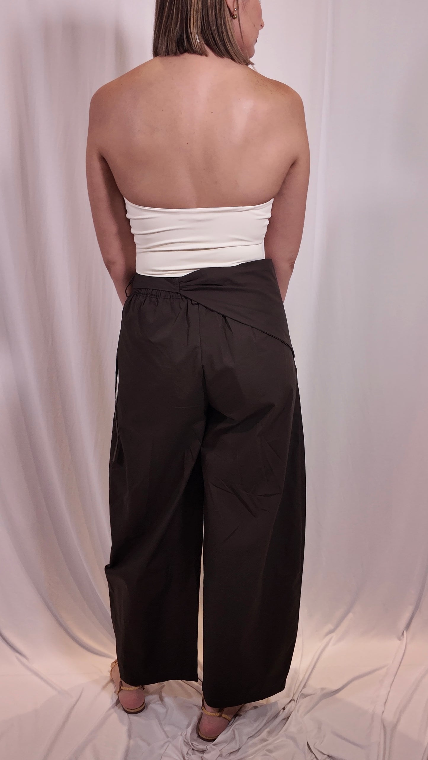 Chocolate Sarrong Barrel Pants