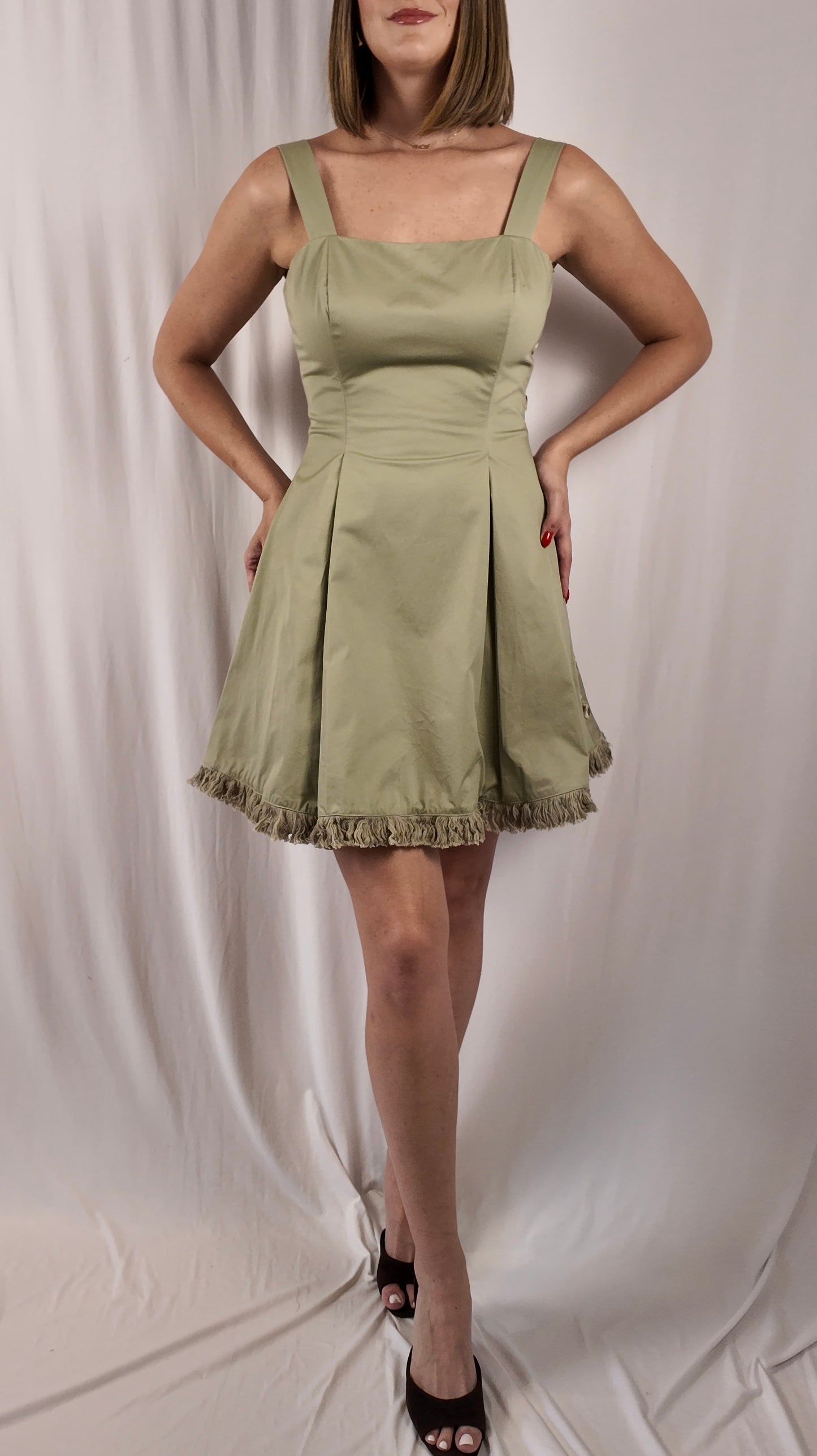 Button-detail Mini Dress