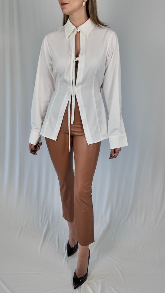 Strap Collared Shirt
