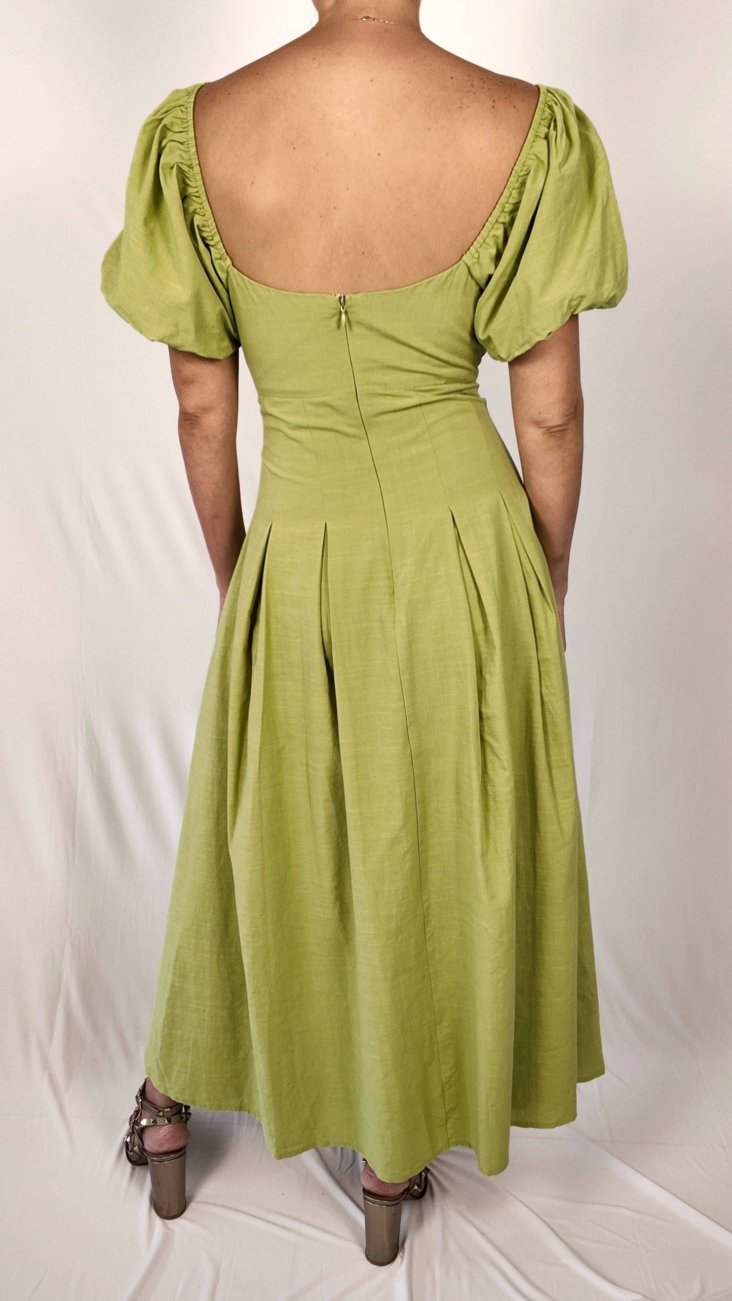 Tulip Sleeve Midi Dress