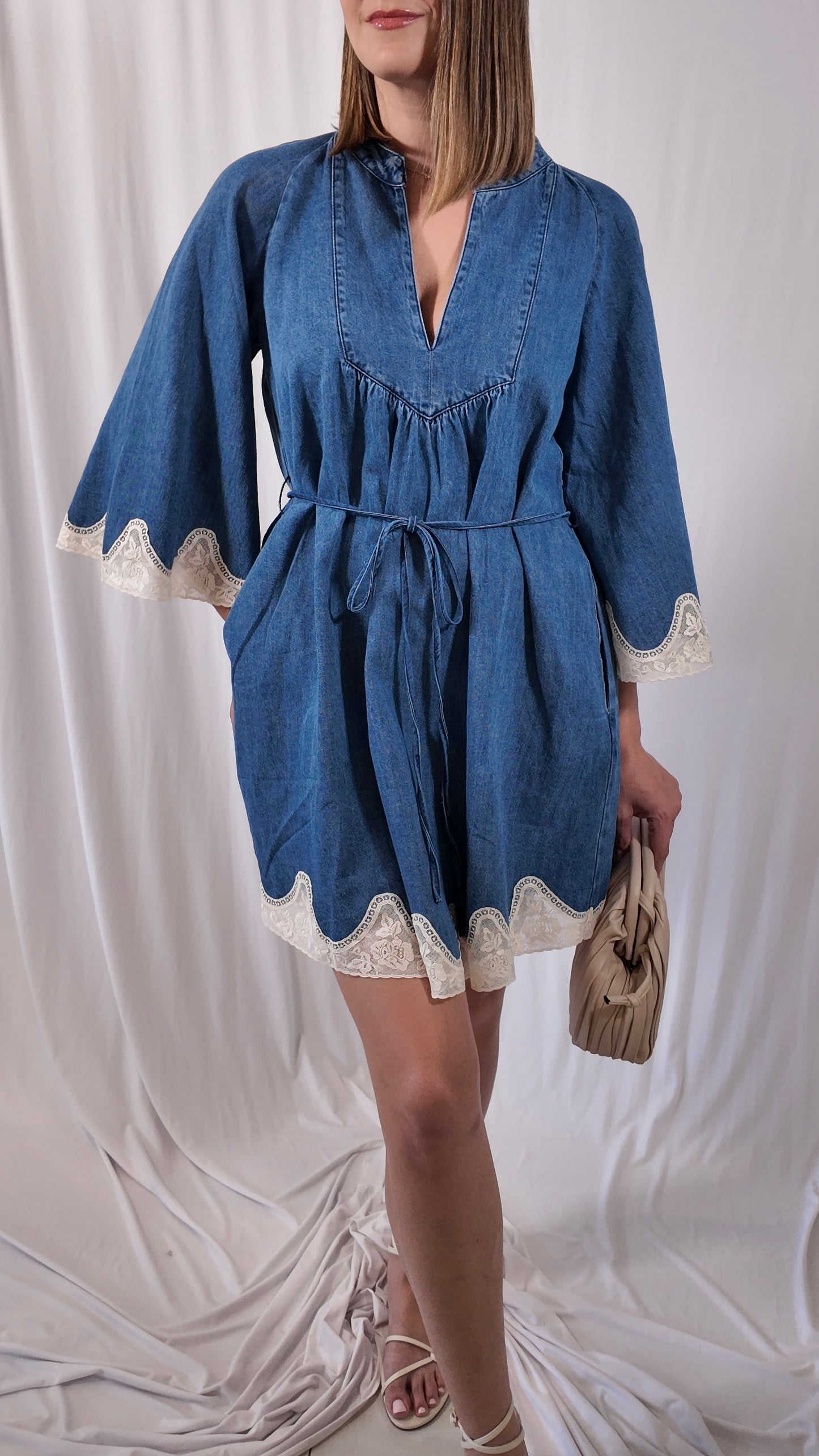 Boho Lace Trim Dress
