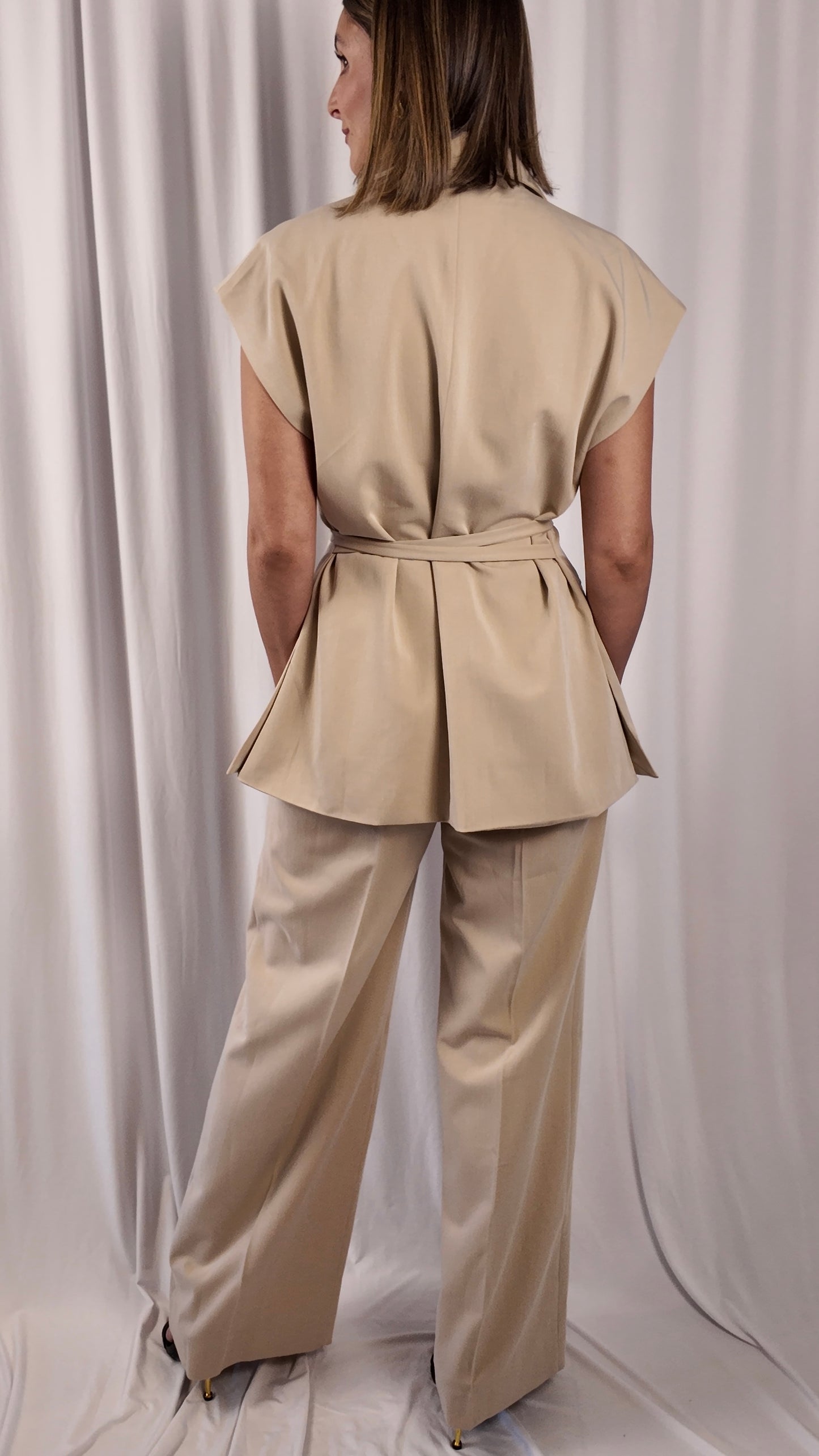 Woven Blazer Vest Set