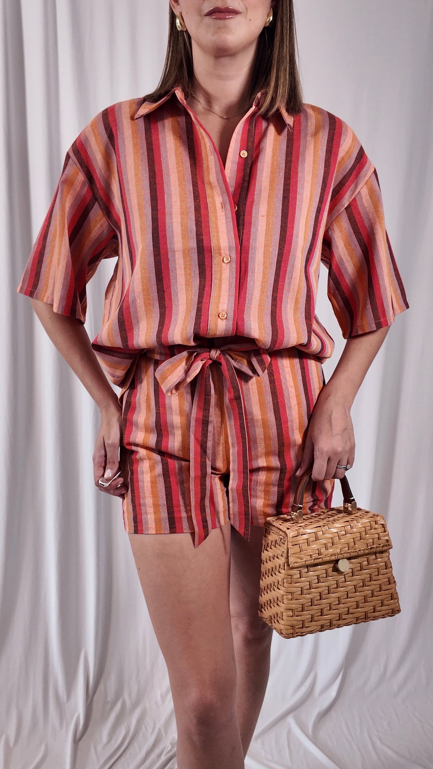 Striped Short Set