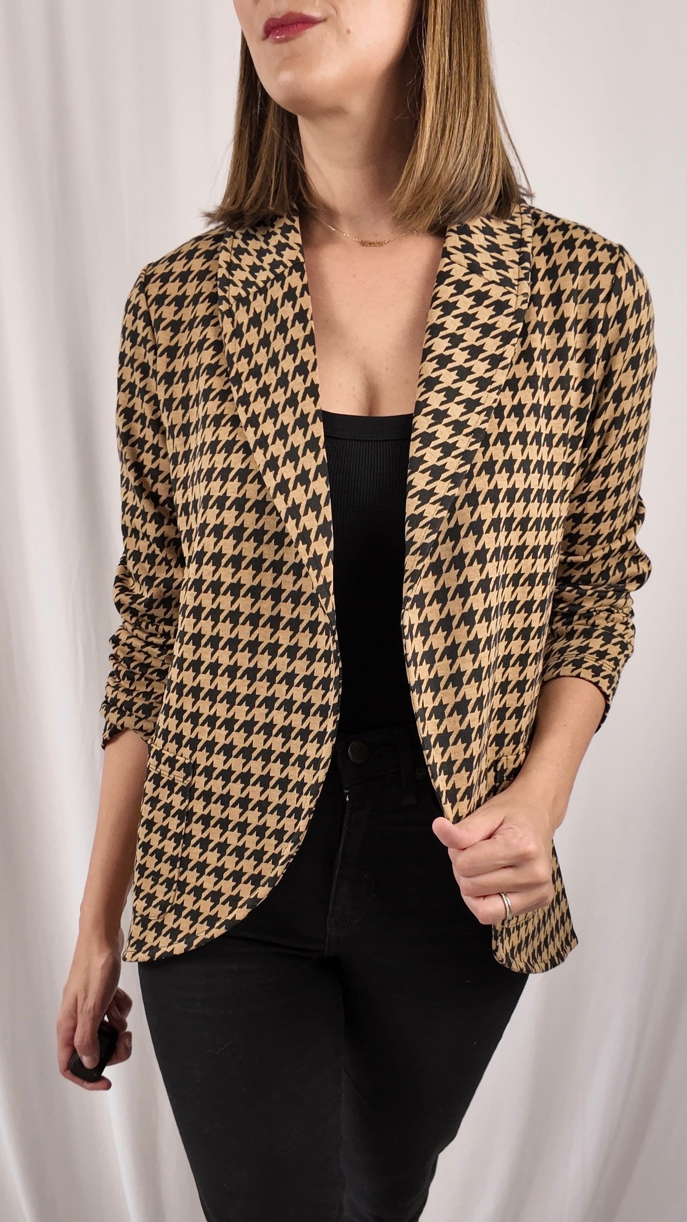 Houndstooth Blazer Jacket
