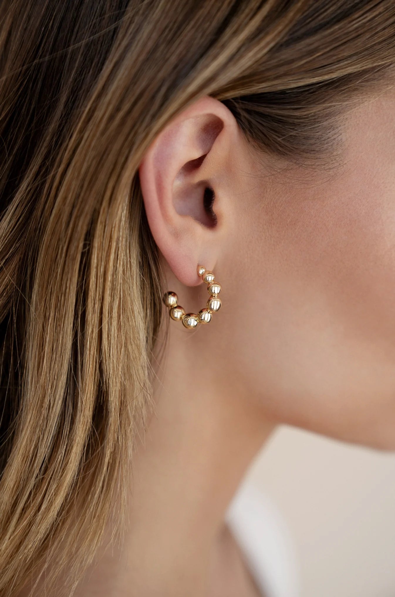 Bubble Huggie Hoops