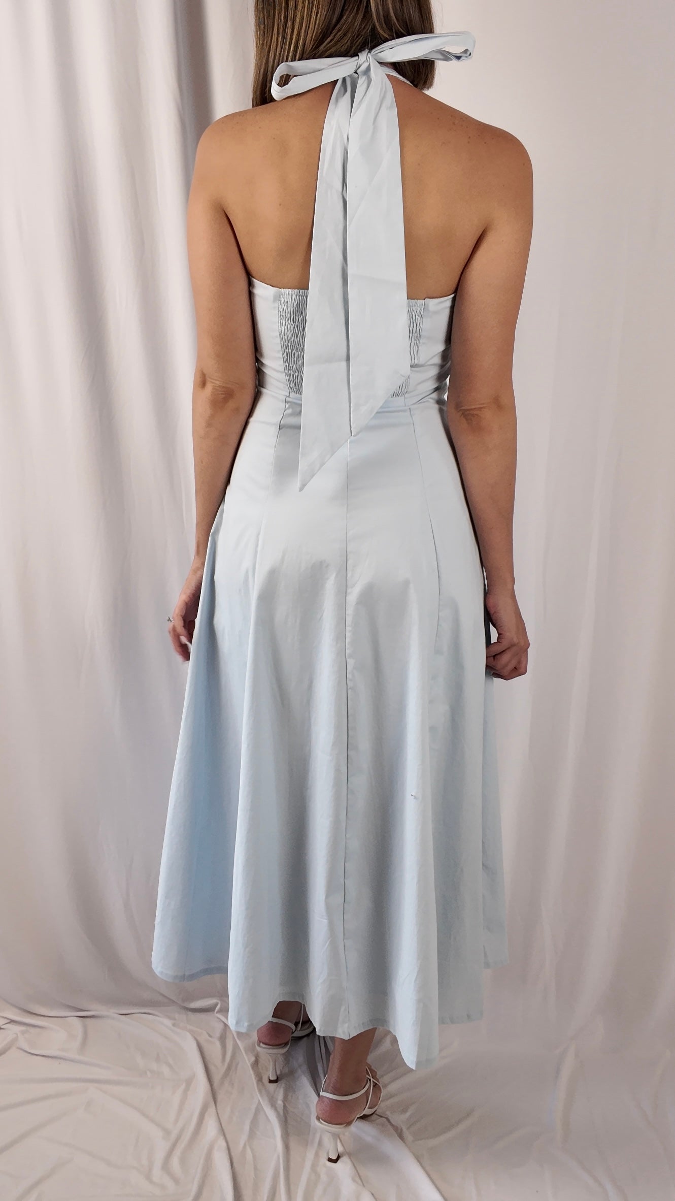 Button Down Halter Dress