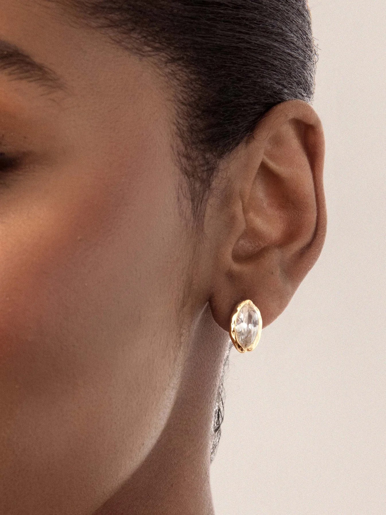 Crystal Luxe Mini Studs Clear