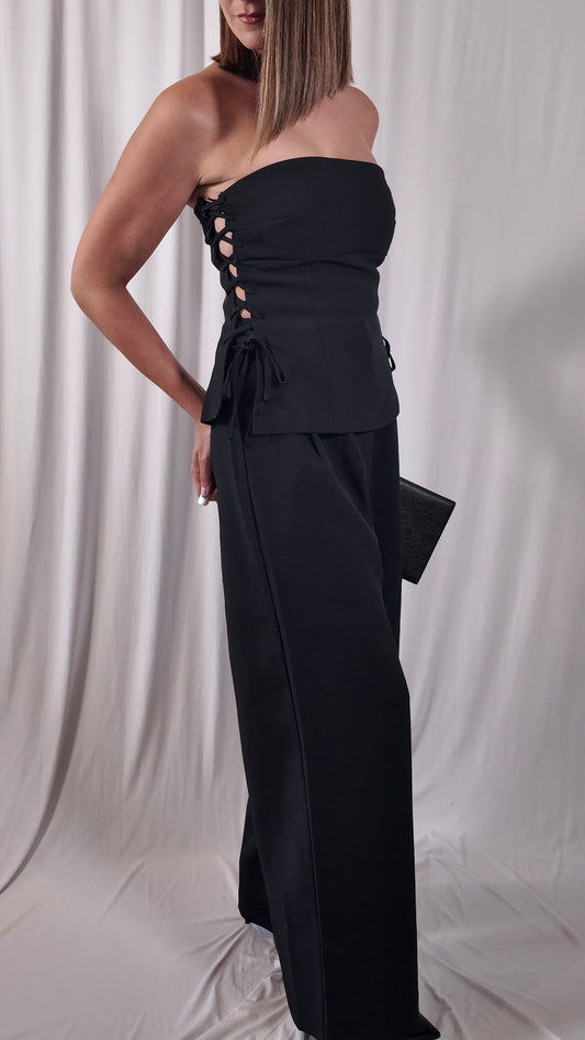 Lace Up Pant Set