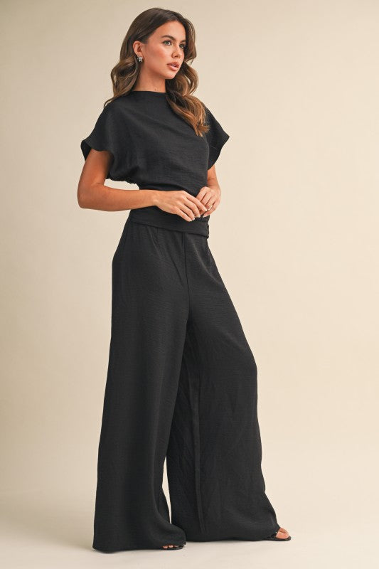 PREORDER Ruched Wide Leg Jumpsuit