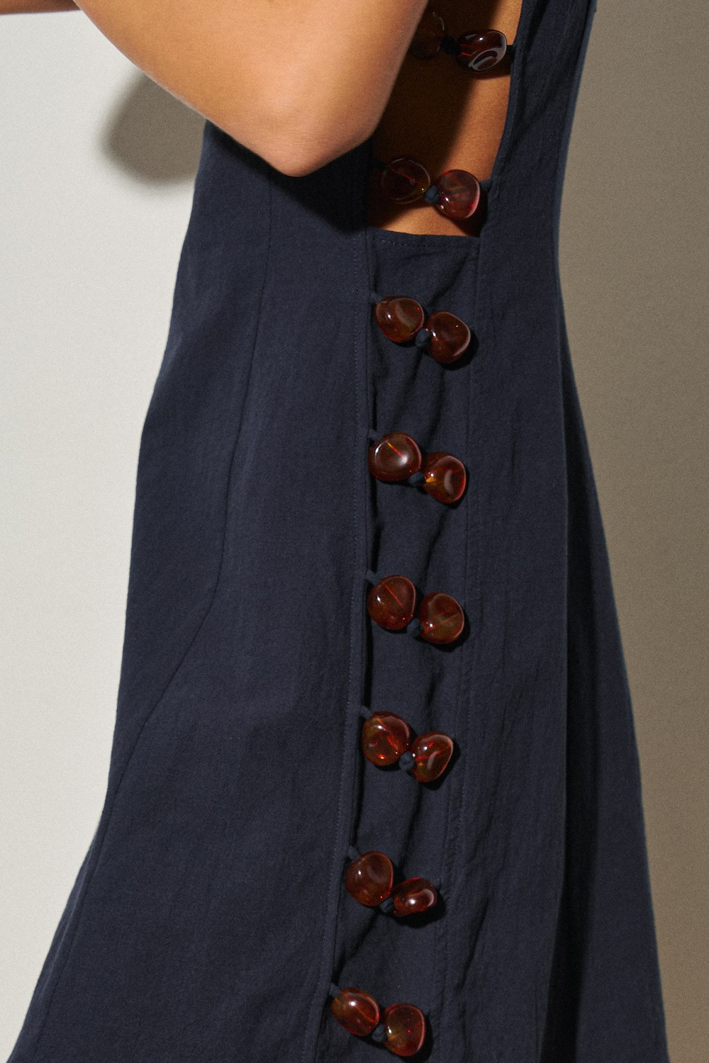 Linen Side Bead Dress