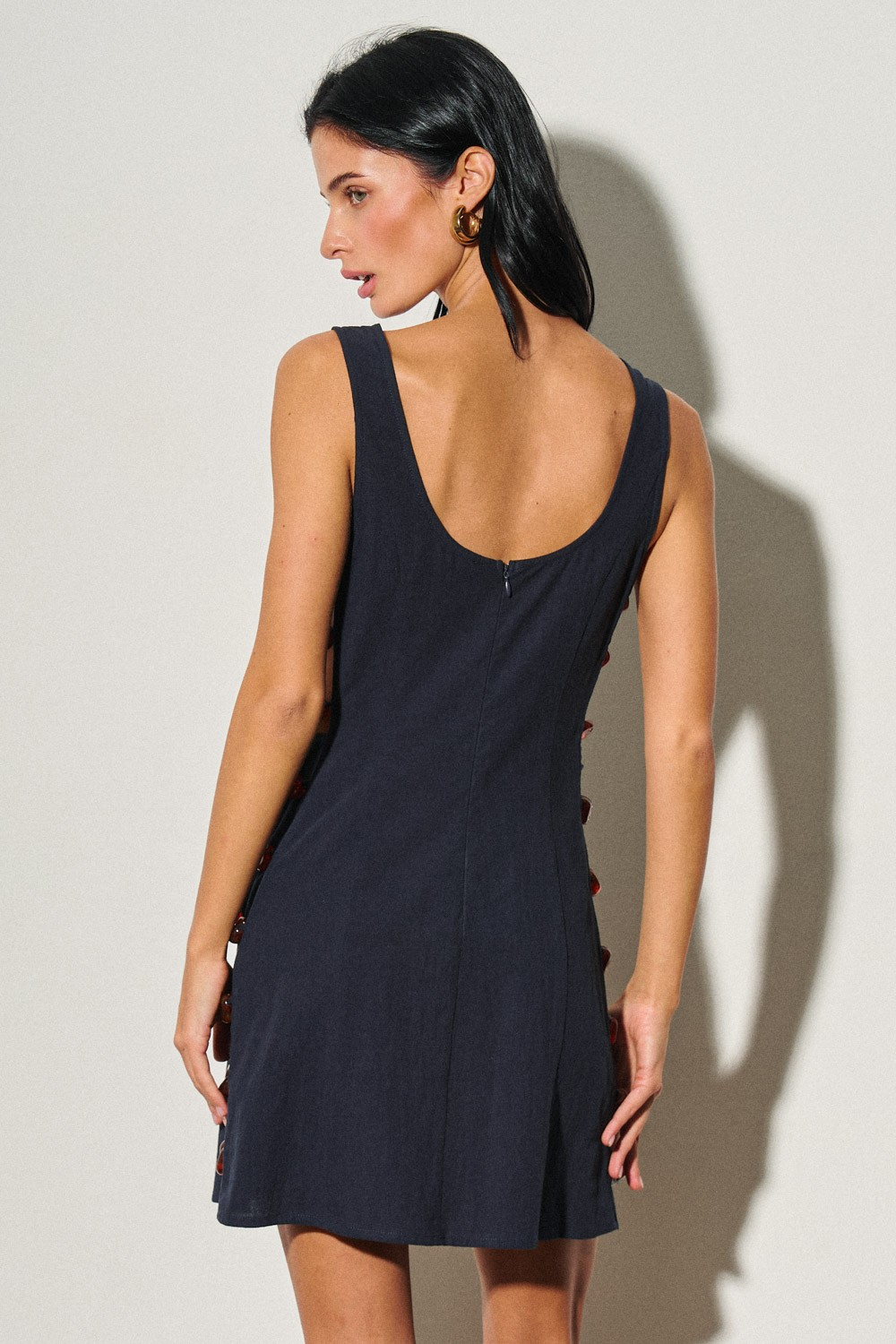 Linen Side Bead Dress