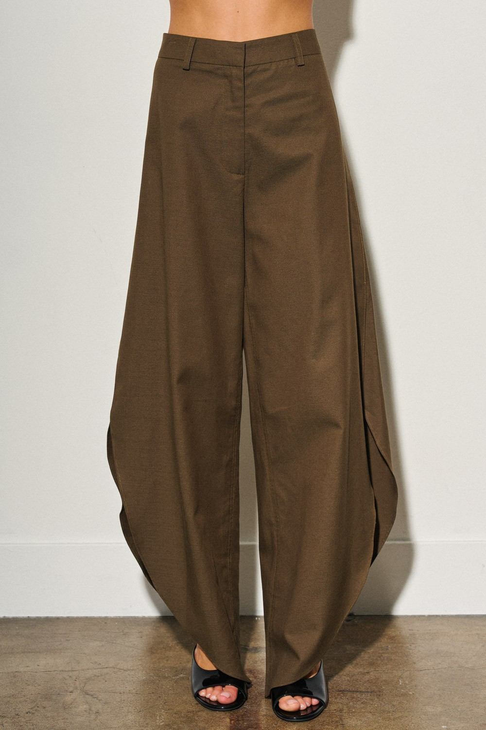 Linen Side Slit Balloon Pants