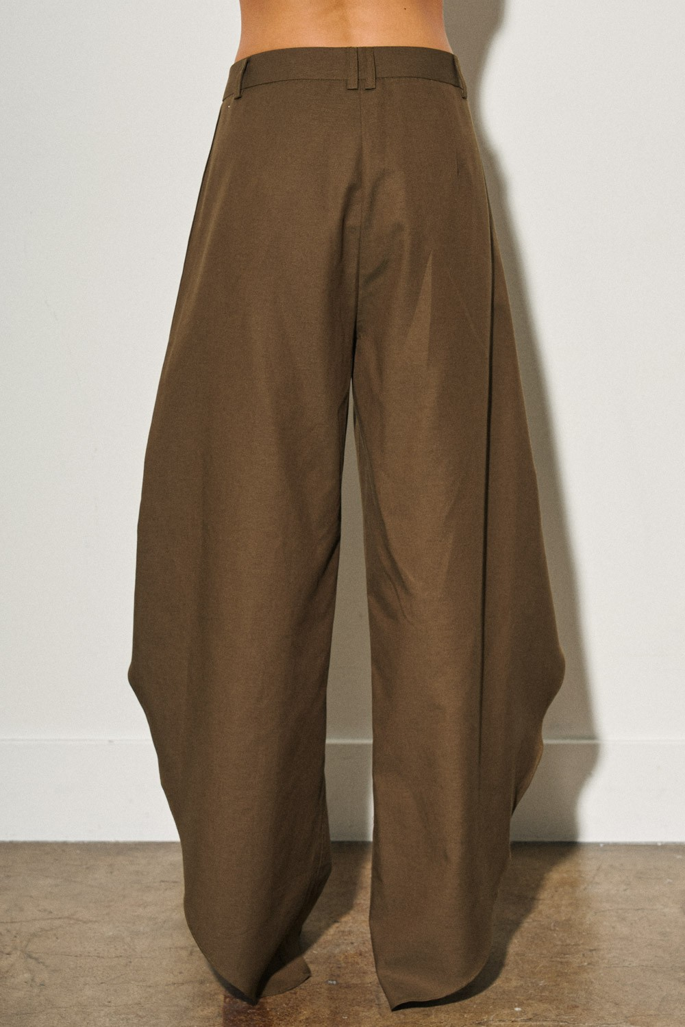 Linen Side Slit Balloon Pants