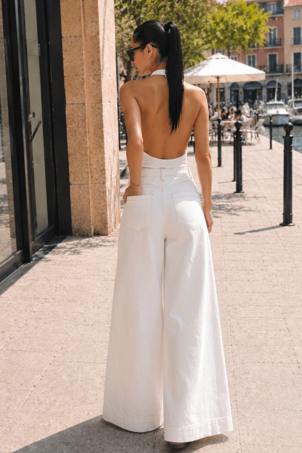 Mid Rise Wide Leg Jeans